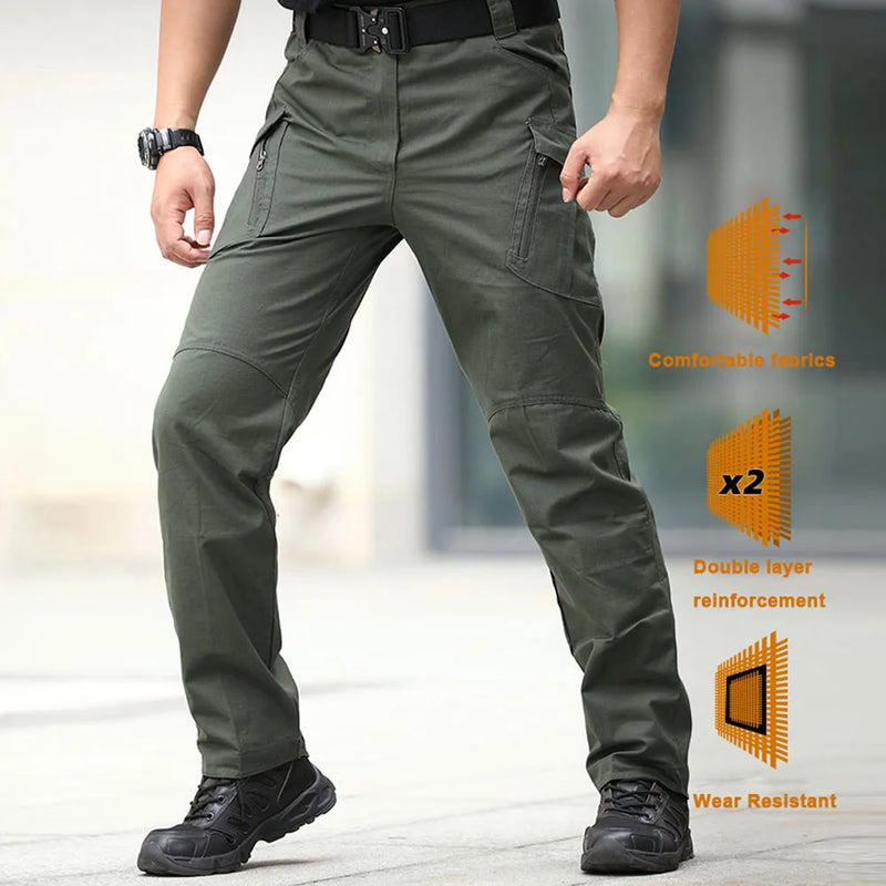 Calça Tática Masculina Cargo Impermeável Multi-funções